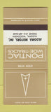Matchbook Cover ¢ Pontiac Algoma WI Baja Gold 30 Strike SAMPLE