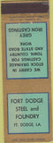 Matchbook Cover - Fort Dodge IA Steel Foundry