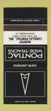 Matchbook Cover Pontiac Cadillac Spartanburg SC Starlight Black 30 Strike SAMPLE