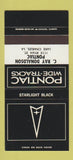 Matchbook Cover ?Š Pontiac Lake Charles LA Starlight Black 30 Strike SAMPLE