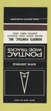 Matchbook Cover ?Š Pontiac Martins Ferry OH Starlight Black 30 Strike SAMPLE