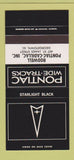 Matchbook Cover Pontiac Cadillac Georgetown SC Starlight Black 30 Strike SAMPLE