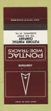 Matchbook Cover ?Š Pontiac  Pletcher Gassaway WV Burgundy 30 Strike SAMPLE