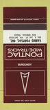 Matchbook Cover ?Š Pontiac Farris Big Spring TX Burgundy 30 Strike SAMPLE