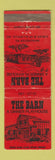 Matchbook Cover - The Barn Dinner Playhouse Ellisville MO WORN