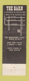 Matchbook Cover - The Barn Dinner Playhouse Ellisville MO WORN