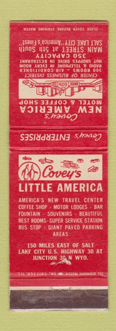 Matchbook Cover - Covey's New America Motel Salt Lake City WY