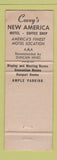 Matchbook Cover - Covey's New America Motel Salt Lake City WY