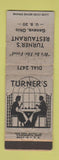 Matchbook Cover - Turner's Restaurant Geneva OH WORN
