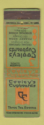 Matchbook Cover - Cooley's Cupboards Evanston IL UNIVERSAL LONG WEAR