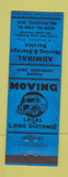 Matchbook Cover - Admiral Moving Storage Milwaukee WI WEAR
