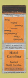 Matchbook Cover - Hotel Carolina Sanford NC WEAR