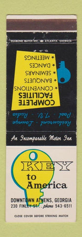Matchbook Cover - Key to America Athens GA motel