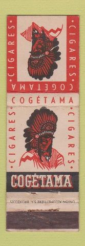 Matchbook Cover - Cogetama Cigars Tobacco Indian Belgium
