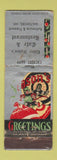 Matchbook Cover - Eddie Naden's Cafe Restaurant Baltimore MD Christmas WEAR