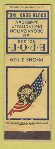 Matchbook Cover - Elks Lodge South Bend IN