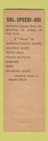 Matchbook Cover - Sol Speedi Dri Matt Brewer Oil Elmira NY