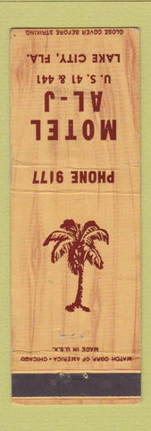 Matchbook Cover - Motel Al J Lake City FL WEAR