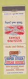 Matchbook Cover - Super Steer Steak House Goshen IN WEAR