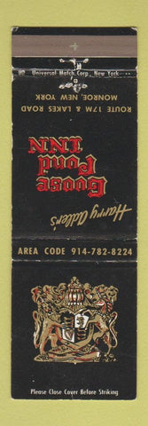 Matchbook Cover - Harry Adler's Goose Pond Inn Monroe NY WEAR