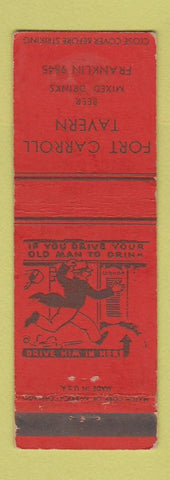 Matchbook Cover - Fort Carroll Tavern Washington DC? WEAR