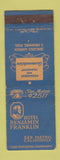 Matchbook Cover - Hotel Benjamin Franklin San Mateo CA WEAR