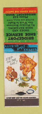 Matchbook Cover - Bridgeport Shoe Service WA low phone # WEAR