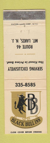 Matchbook Cover - Black Bull Inn Mountain Lake NJ WEAR