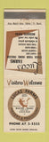 Matchbook Cover - Lucas Farms Meat Packing Mesquite TX