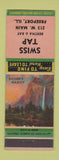 Matchbook Cover - Swiss Tap Freeport IL