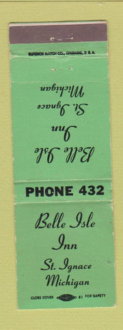 Matchbook Cover - Blue Isle Inn St Ignace MI WEAR