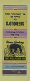 Matchbook Cover - Siebold's West Jefferson OH WEAR