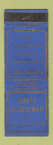 Matchbook Cover - Hotel Glazilmar Taylor TX WEAR
