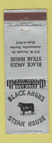 Matchbook Cover - Black Angus Steak House Jacksonville FL WEAR