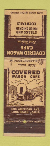 Matchbook Cover - Covered Wagon Cafe Long Beach CA WEAR