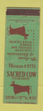 Matchbook Cover - Sacred Cow Steak House New York City WEAR