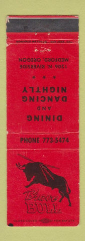Matchbook Cover - Brave Bull Restaurant Medford OR WEAR