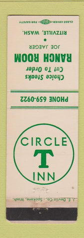 Matchbook Cover - Circle T Inn Ranch Room Ritzville WA WEAR
