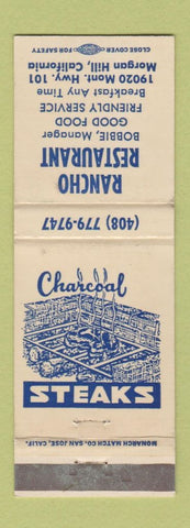Matchbook Cover - Rancho Restaurant Morgan Hill CA