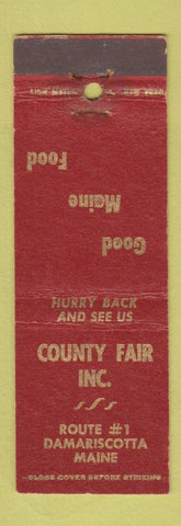 Matchbook Cover - Country Fair Inc Restaurant Damariscotta ME