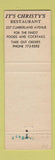 Matchbook Cover - Christy's Restaurant Portland ME WEAR