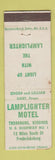 Matchbook Cover - Lamplighter Motel Thornburg VA WEAR