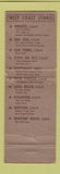 Matchbook Cover - Hickory Farms Beef Stick summer sausage Anaheim cA WEAR