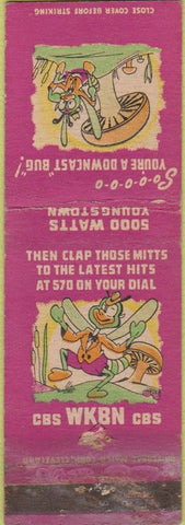 Matchbook Cover - WKBN CBS Youngstown OH WORN