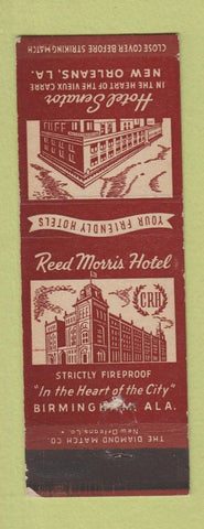 Matchbook Cover Reed Morris Birmingham AL Hotel Senator New Orleans LA WEAR