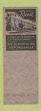 Matchbook Cover Reed Morris Birmingham AL Hotel Senator New Orleans LA WEAR