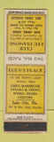 Matchbook Cover - Eddy's Place Club Red Diamond Lake City FL