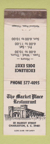 Matchbook Cover - Market Place Restaurant Charleston SC WORN