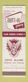Matchbook Cover - Hotel McLure Wheeling WV