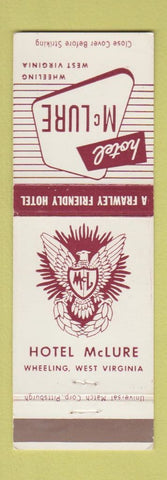 Matchbook Cover - Hotel McLure Wheeling WV